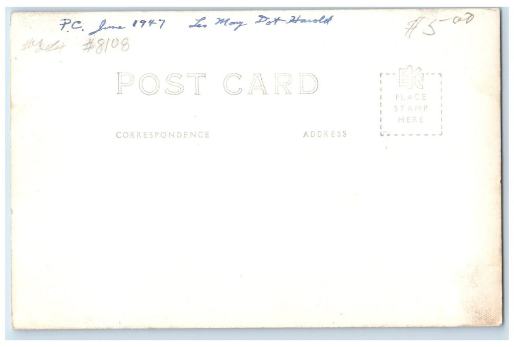 1947 Deception Pass Bridge Cars Washington WA RPPC Photo Posted Vintage Postcard