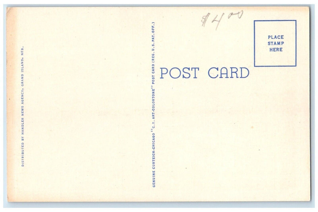 c1940 Air View Hastings Business Sections Buildings Nebraska NE Vintage Postcard