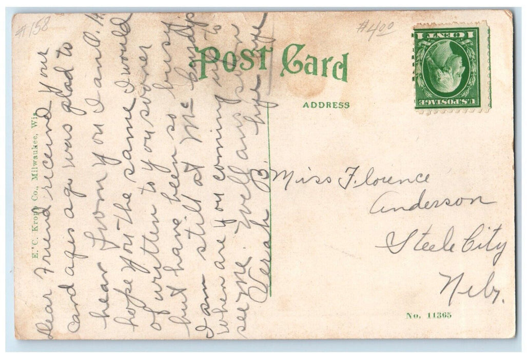 c1920 Fairbury Mills Buildings Railroad Fairbury Nebraska NE Vintage Postcard