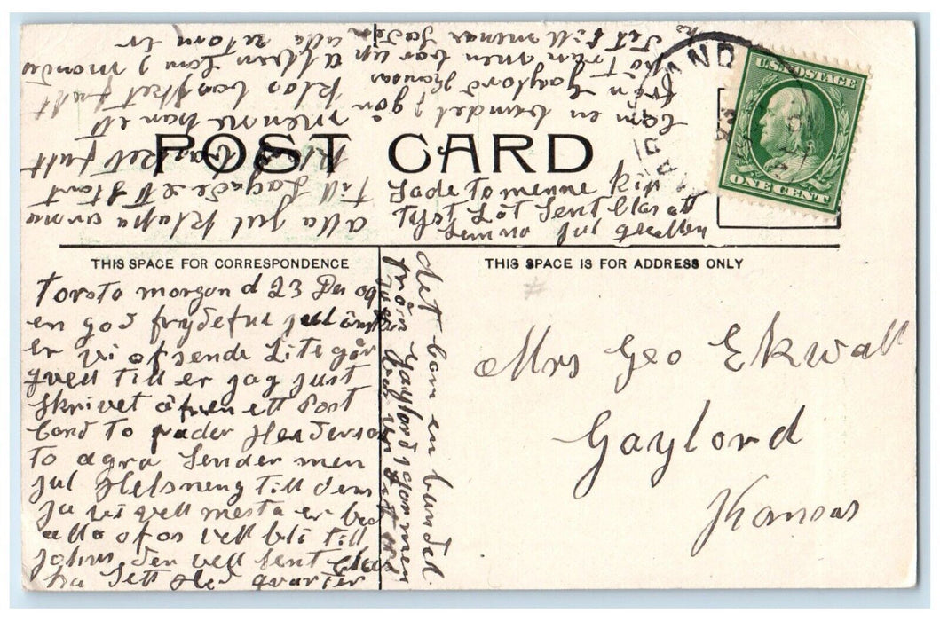 c1920 Streets Souvenir Geneva Nebraska NE Multi-View Vintage Antique Postcard