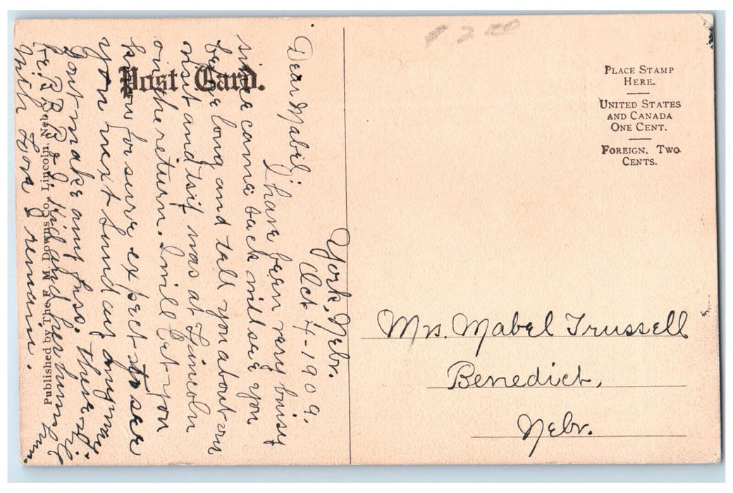 c1910 Exterior View State Capitol Building Lincoln Nebraska NE Unposted Postcard