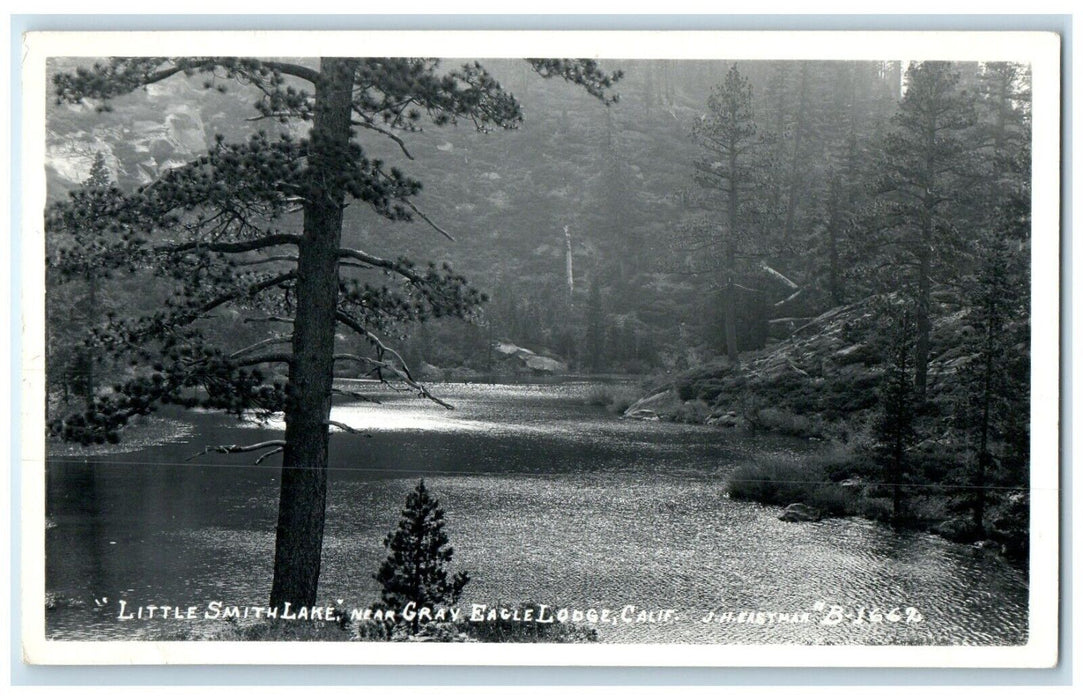 c1940s Little Smith Lake Near Gray Eagle Lodge California CA RPPC Photo Postcard