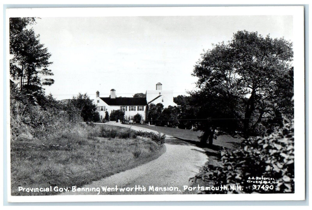 Provincial Gov. Benning Wentworth's Mansion Portsmouth NH RPPC Photo Postcard