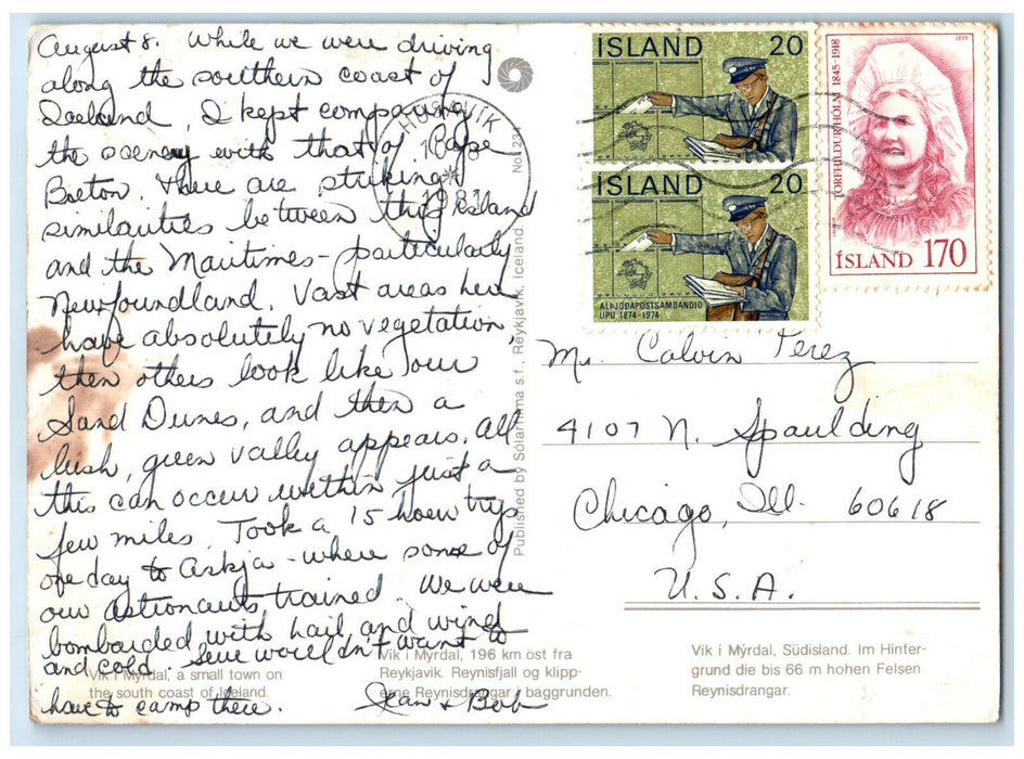 1981 Vik I Myral A Small Town on South Coast of Ireland Vintage Postcard