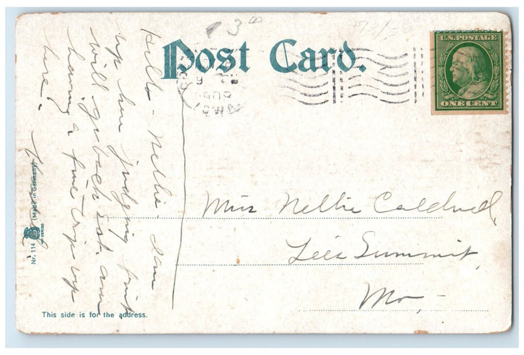 c1909 Front View John Beno Co Building Council Bluffs Iowa IA Vintage Postcard