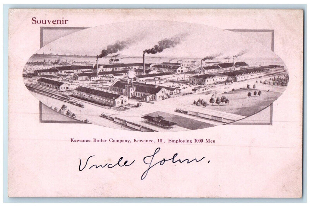 c1905 Kewanee Boiler Company Exterior Building Factory Kewanee Illinois Postcard