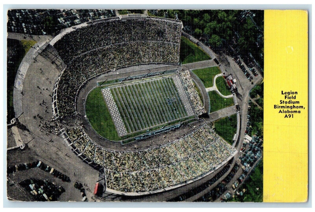 1954 Aerial View Of Legion Field Stadium Birmingham Alabama AL Vintage Postcard