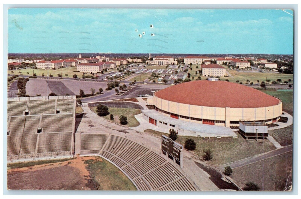 1964 Birds Eye View West Campus Texas Christian University Waco TX Postcard