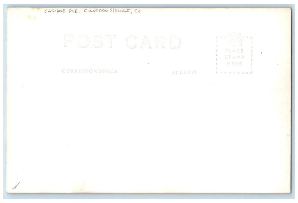 Cascade Avenue Colorado Springs CO Alta Vista Antlers Hotels RPPC Photo Postcard