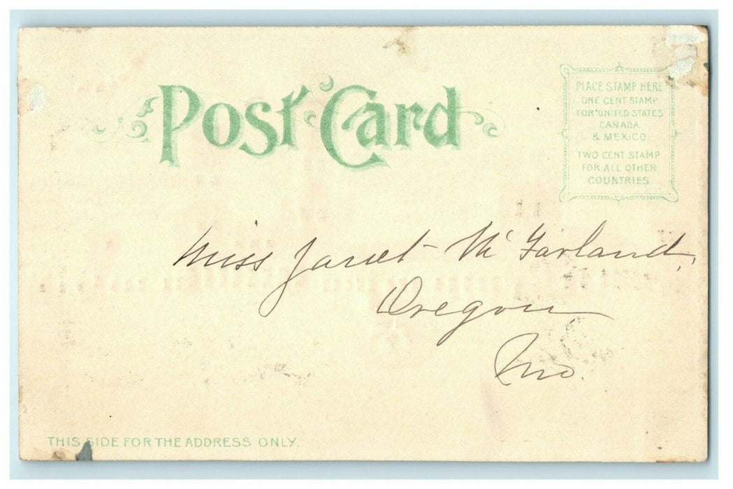 1904 HTL Hold to Light World Fair St. Louis Palace of Machinery Postcard