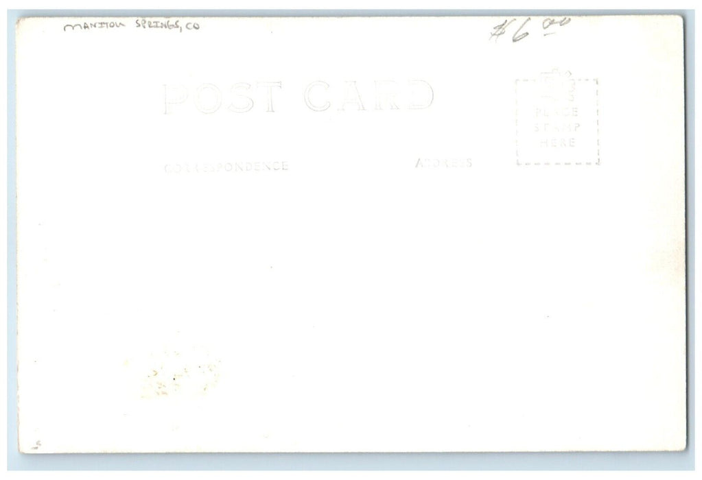 c1940's Bird's Eye View Of Manitou Springs Colorado CO RPPC Photo Postcard