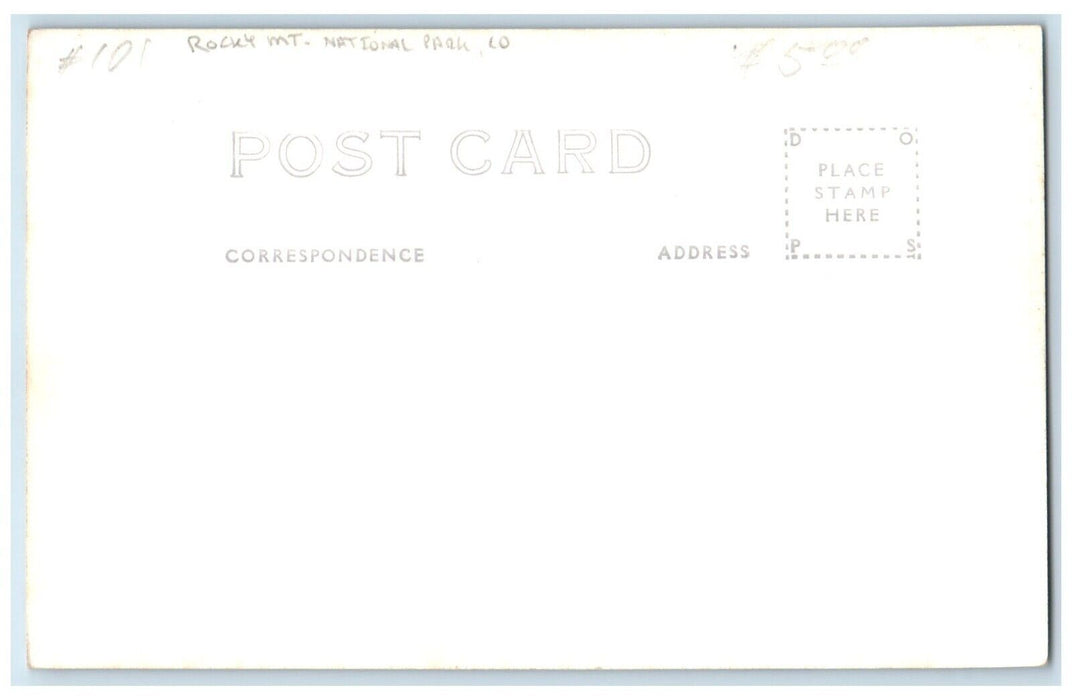 Train Ridge Teepee Fall River Pass Rocky Mt National Park CO RPPC Photo Postcard