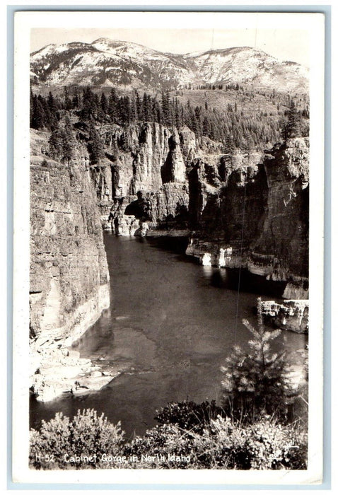 1947 Cabinet Gorge In The North Idaho Sandpoint ID RPPC Photo Vintage Postcard