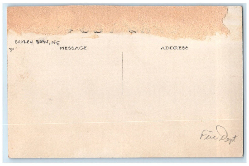 c1910's City Hall Building Broken Bow Nebraska NE RPPC Photo Antique Postcard