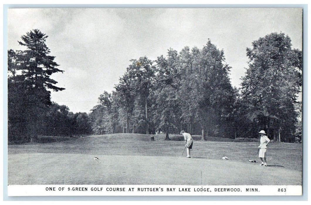 Green Golf Course At Ruttger's Bay Lake Lodge Deerwood MN Vintage Postcard