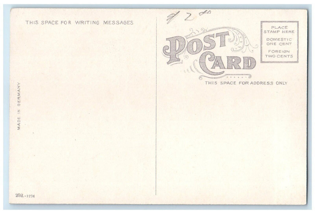 1910 Scenic View Canoeing Boat Country Club Sioux City Iowa IA Unposted Postcard