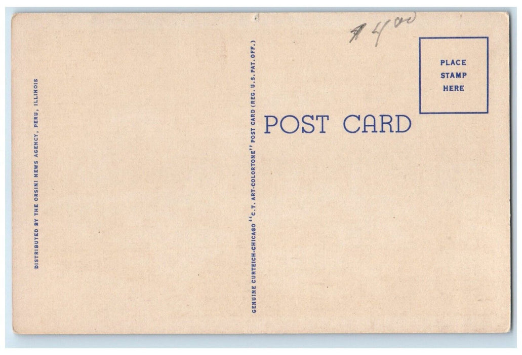 c1940 Dining Room Starved Rock Lodge Starved Rock State Park Illinois Postcard