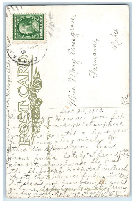 1910 Birds Eye View Of Lexington Nebraska NE Posted Antique Postcard