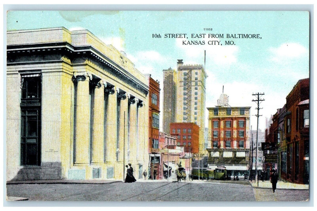 1910 10th Street East Baltimore Building Kansas City Missouri MO Posted Postcard