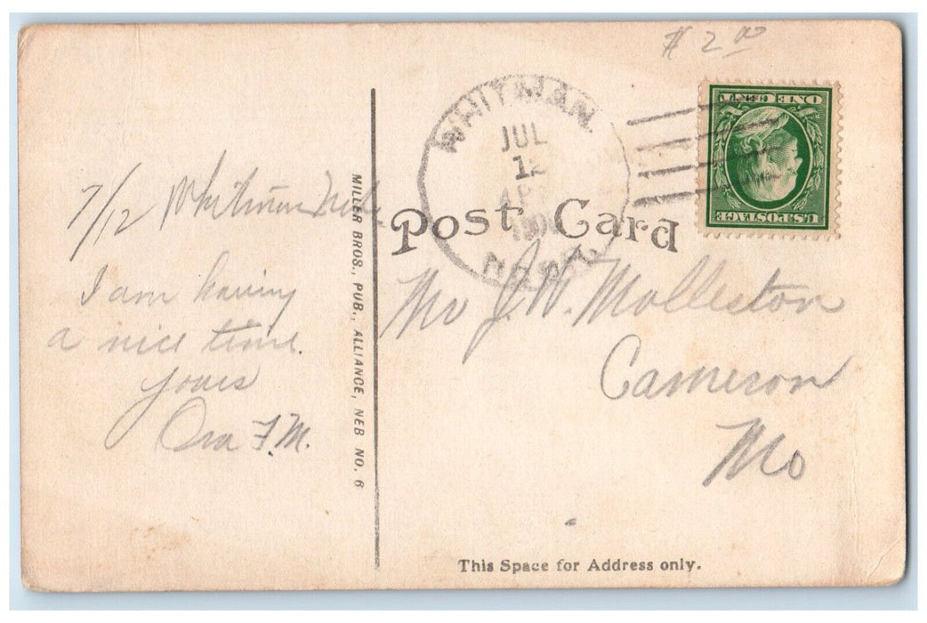 c1910's Branding Cowboys Fence Western Nebraska NE Posted Antique Postcard