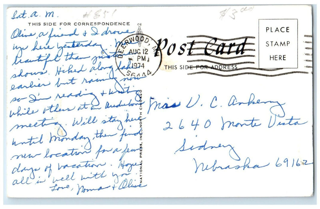 1974 Long Lake Conservation Center Exterior Building Aitkin Minnesota Postcard
