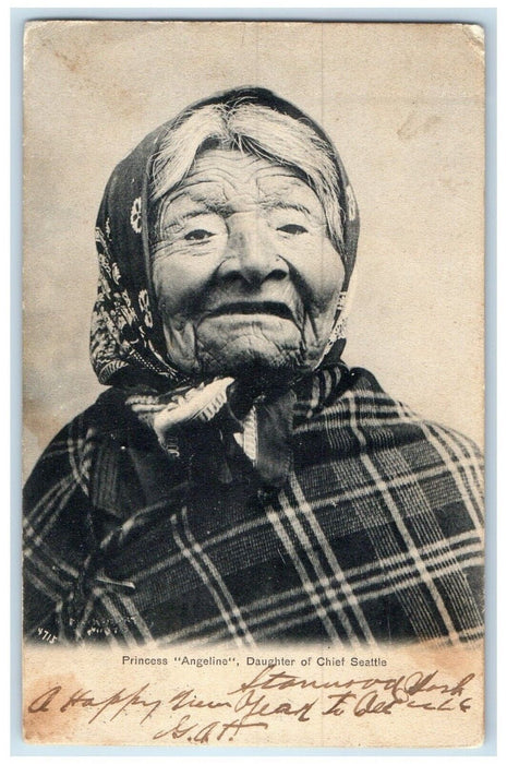 1906 Princess Angeline Daughter Of Chief Seattle Story City Iowa IA Postcard