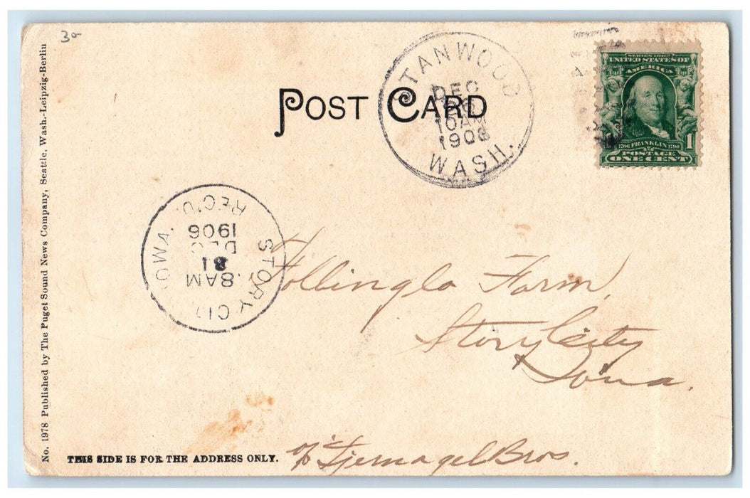 1906 Princess Angeline Daughter Of Chief Seattle Story City Iowa IA Postcard