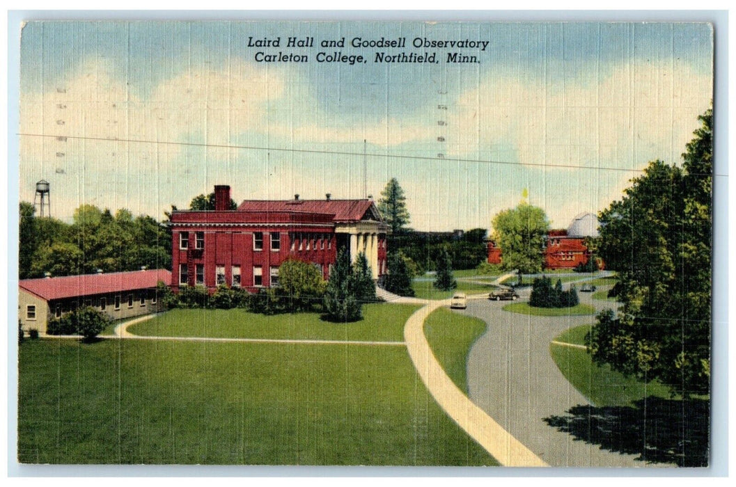 1955 Laird Hall Goodsell Observatory Carleton College Northfield Minn Postcard