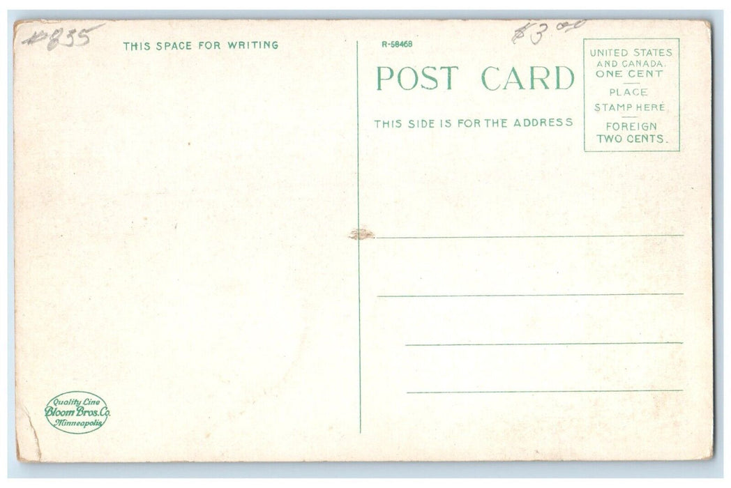 c1920 St. Germain Street Bridge Streetcar Exterior St. Cloud Minnesota Postcard