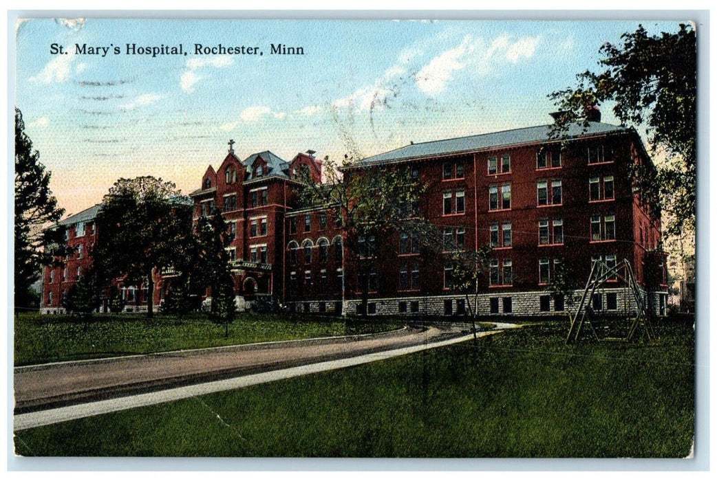 1914 St. Mary's Hospital Exterior Building Rochester Minnesota Vintage Postcard