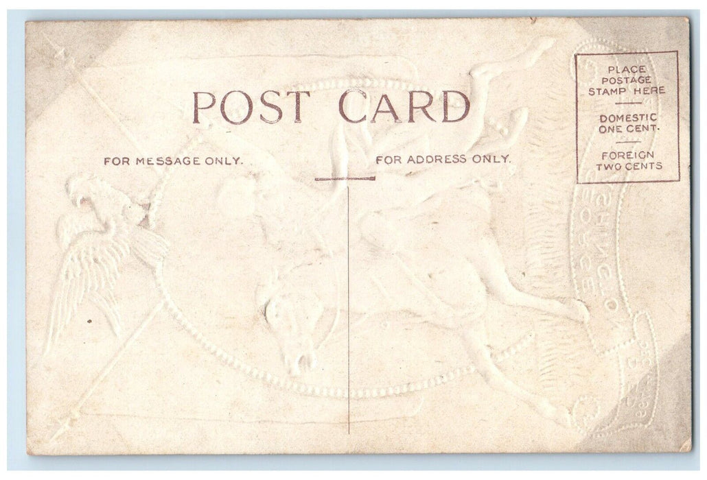 c1910's George Washington Horse Riding Patriotic Embossed Antique Postcard