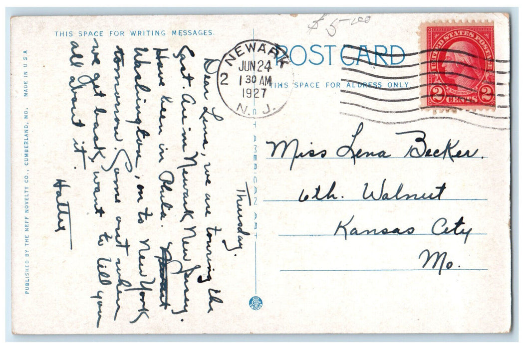 1927 Kelly-Springfield Tire Co. Cumberland Maryland MD Posted Postcard