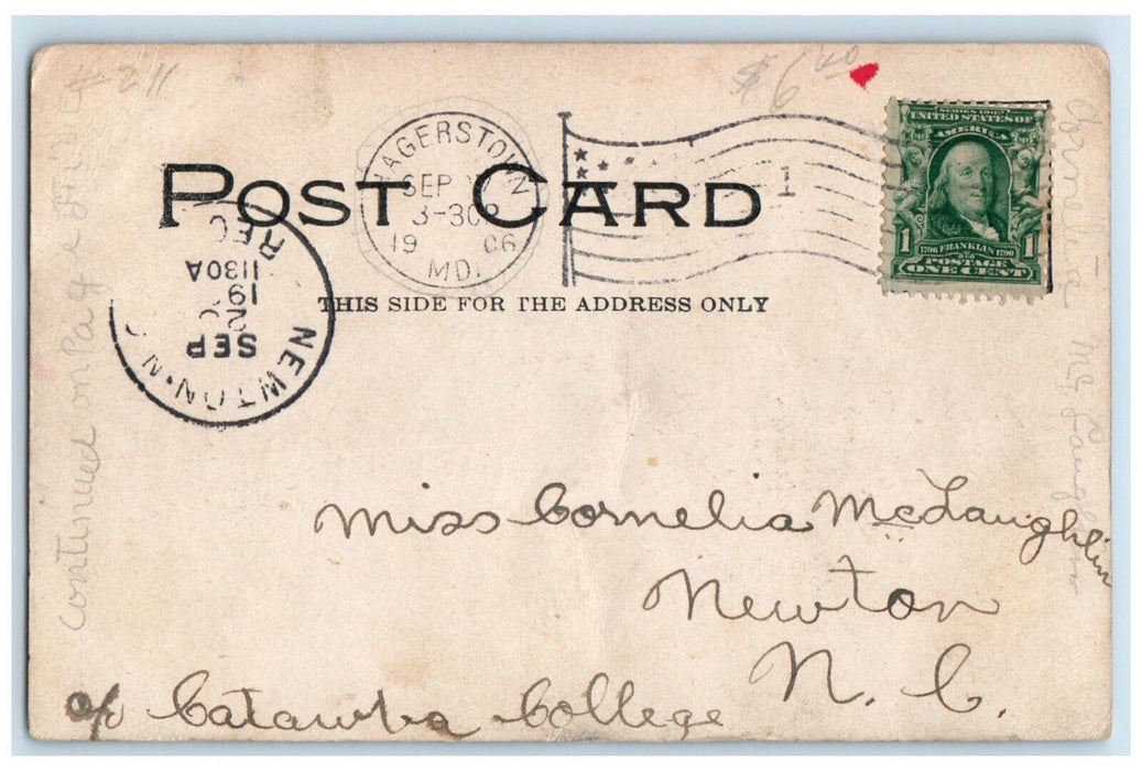 1906 Multiview of Hagerstown Maryland MD Newton NC Antique Posted Postcard