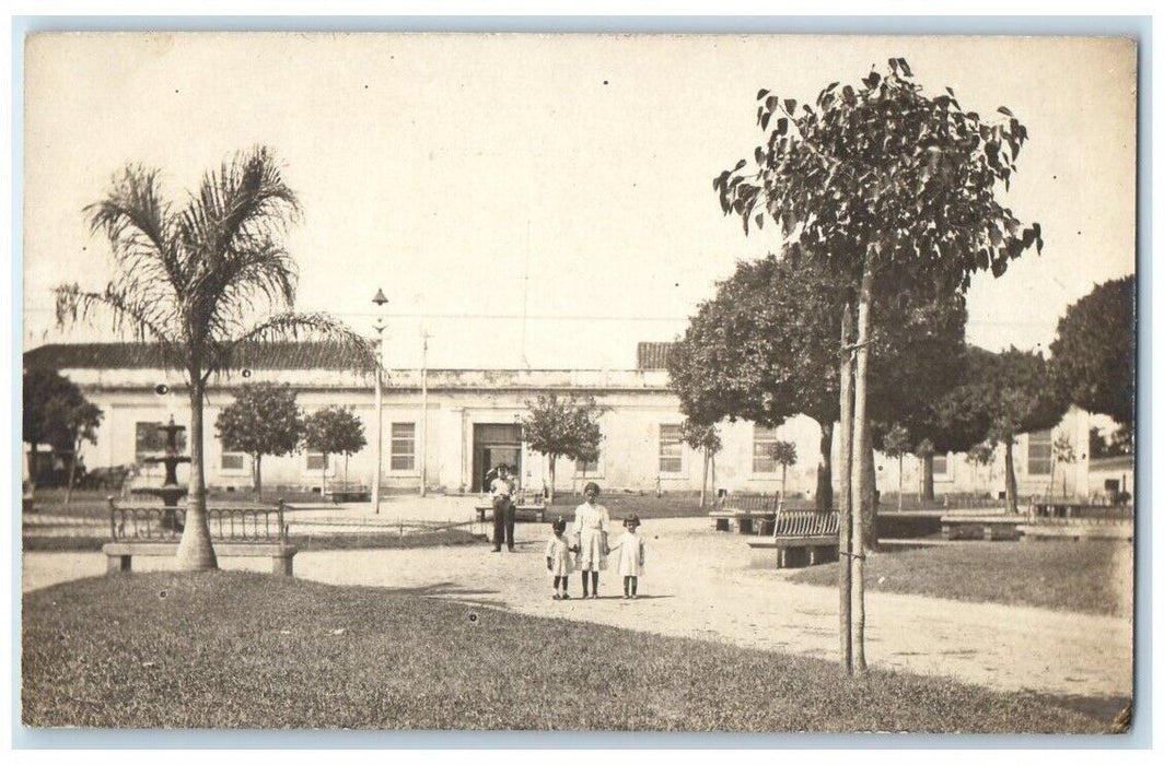 c1909 Infantry Barracks Girls View Cardenas Matanzas Cuba RPPC Photo Postcard