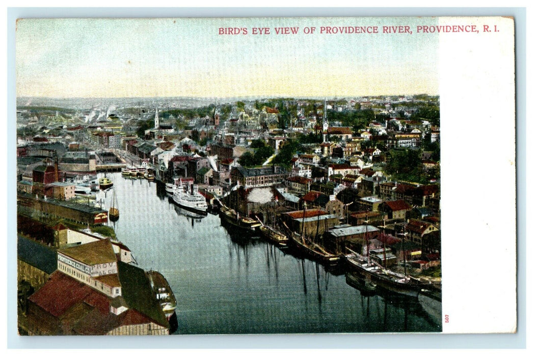1905 Bird's Eye View of Providence River, Providence, Rhode Island RI Postcard
