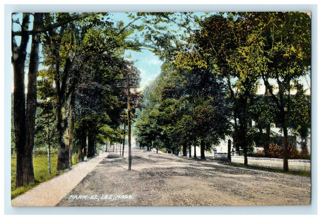 c1910 Park Street Lee Massachusetts MA Unposted Antique Postcard
