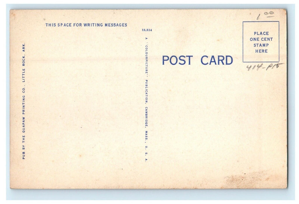 c1940's U.S.O Club Building Little Rock Arkansas AR Unposted Vintage Postcard
