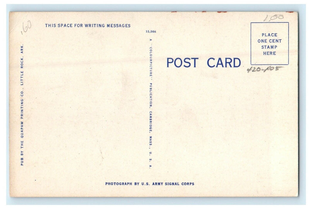 c1940's Headquarters Building Camp Robinson Arkansas AR Vintage Postcard