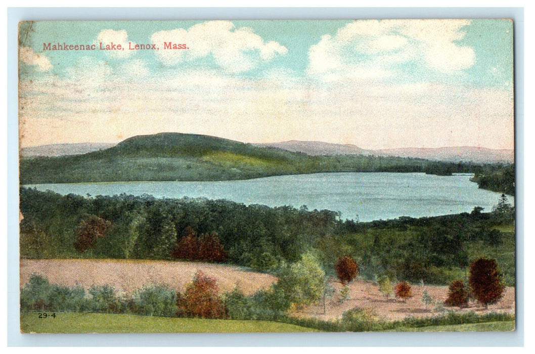c1910s Mahkeenac Lake, Lenox Massachusetts MA Antique Posted Postcard