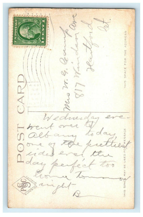 c1910s Mahkeenac Lake, Lenox Massachusetts MA Antique Posted Postcard