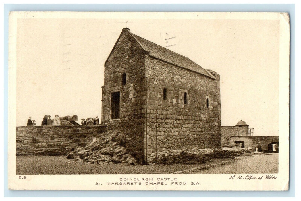 1932 Edinburgh Castle St. Margaret's Chapel Room South West UK Vintage Postcard