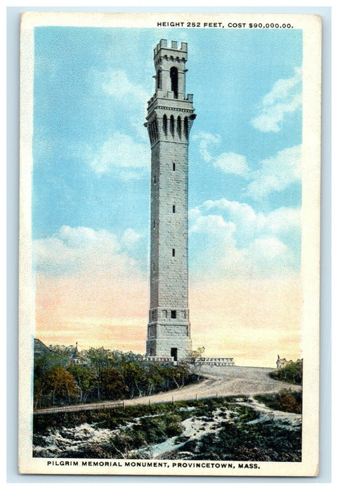 c1920's Pilgrim Memorial Monument Provincetown Massachusetts MA Postcard