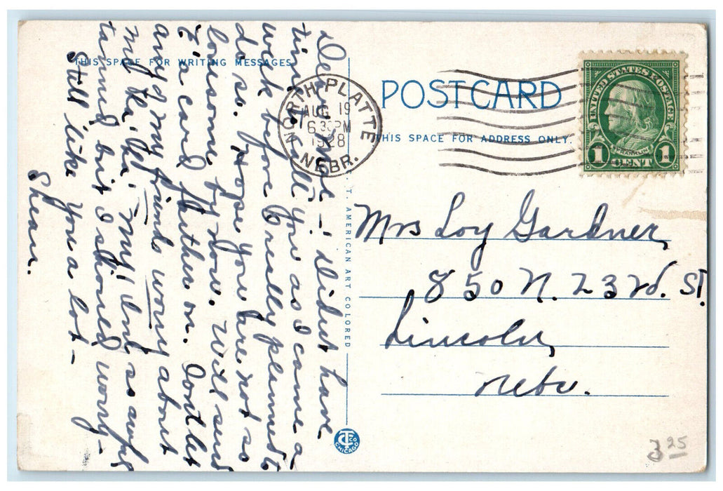 1928 New Lincoln County Court House, North Platte Nebraska NE Postcard