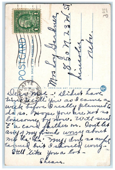 1928 New Lincoln County Court House, North Platte Nebraska NE Postcard