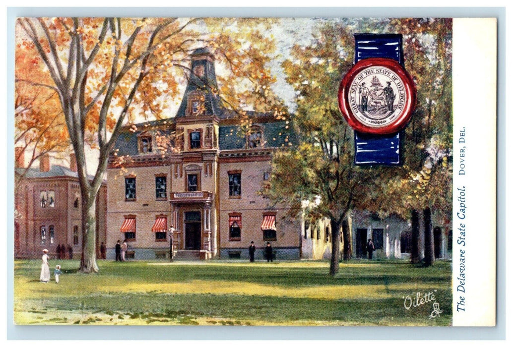c1910's The Delaware State Capitol Dover Delaware DE Tuck's Oilette Postcard