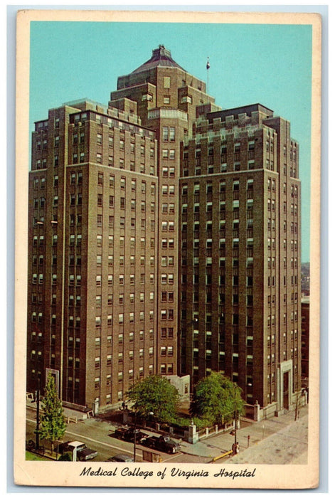 c1950's Medical College of Virginia Hospital, Richmond Virginia VA Postcard