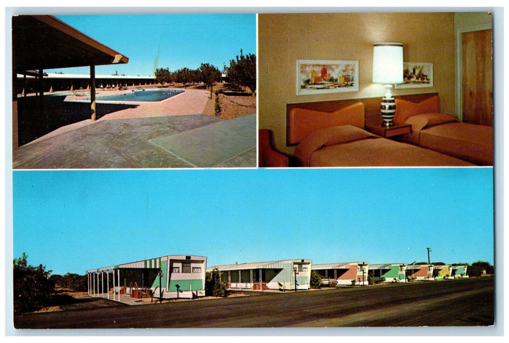 c1960's Multiview, Desert Grove Resort Motel Yuma Arizona AZ Postcard