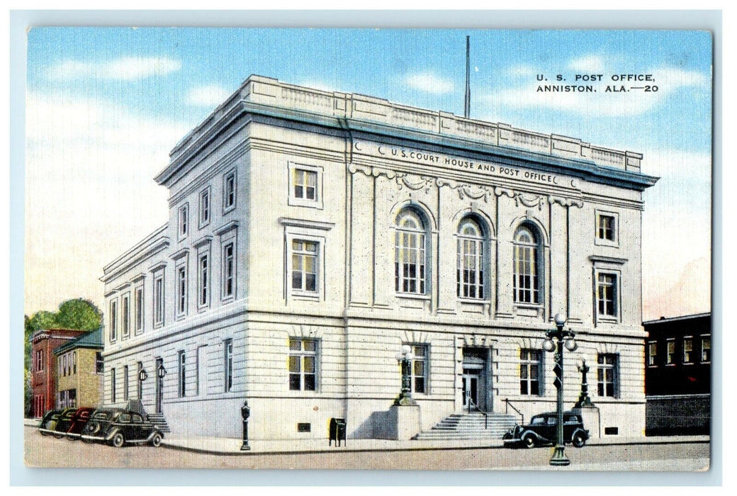 c1940's U.S Post Office Building Anniston Alaska AK Unposted Vintage Postcard