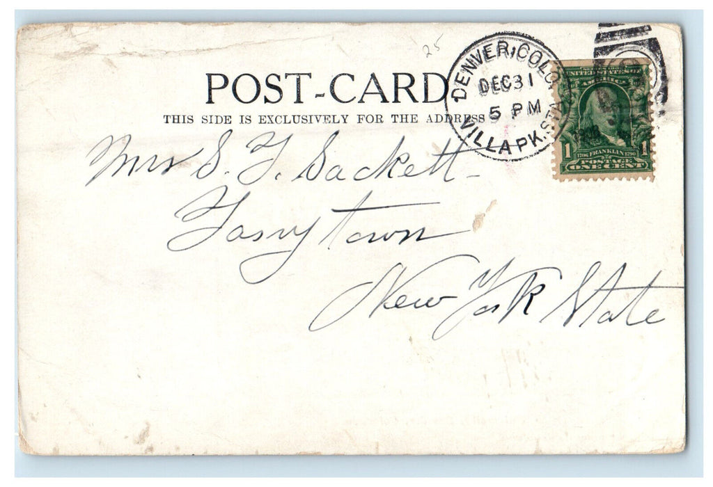 1908 University Boulder Colorado CO Posted Art Souvenir Syndicate Postcard