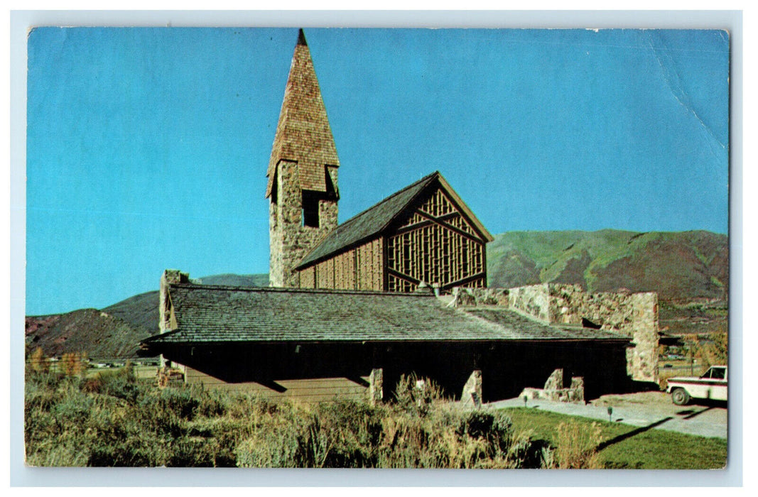 1977 Aspen Chapel with Stained Glass Windows, Aspen Colorado CO Postcard